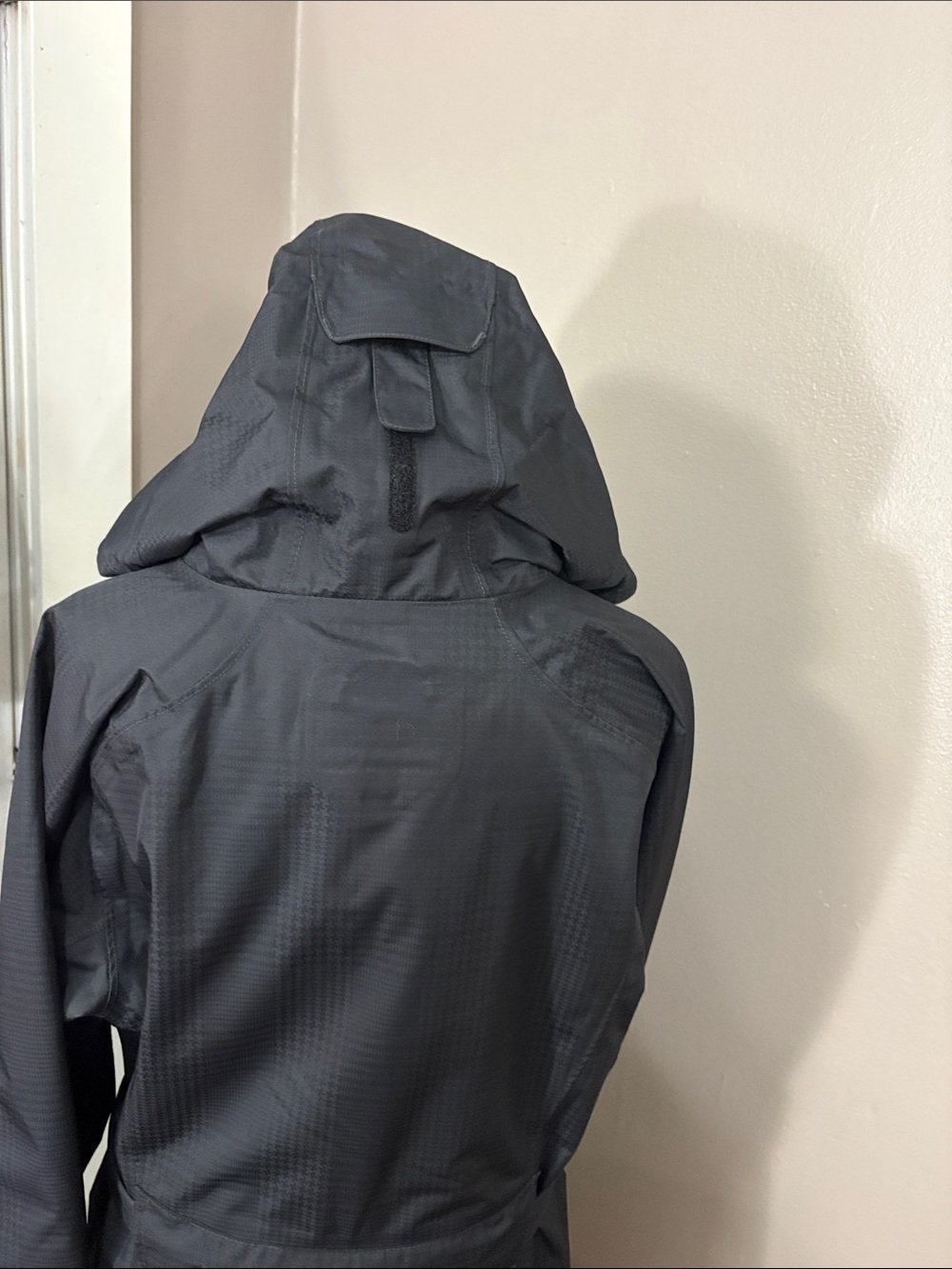 NWT Merrel Black Frances Hooded Trench Coat with Belt Women’s size Large - Picture 6 of 14